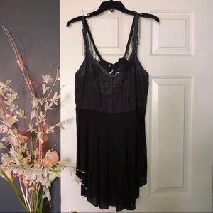Free People - New Romantics Black Tunic Tank - L